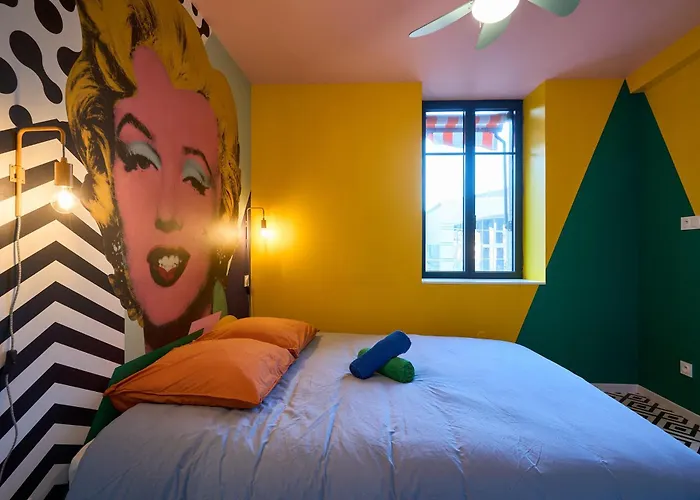 アパート La Orange - Pop'art - Proche Cite Medievale Et Centre A Pied *